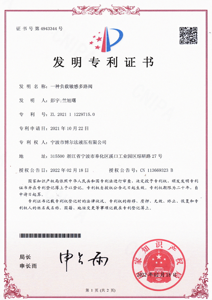 一种负载敏感多路阀
