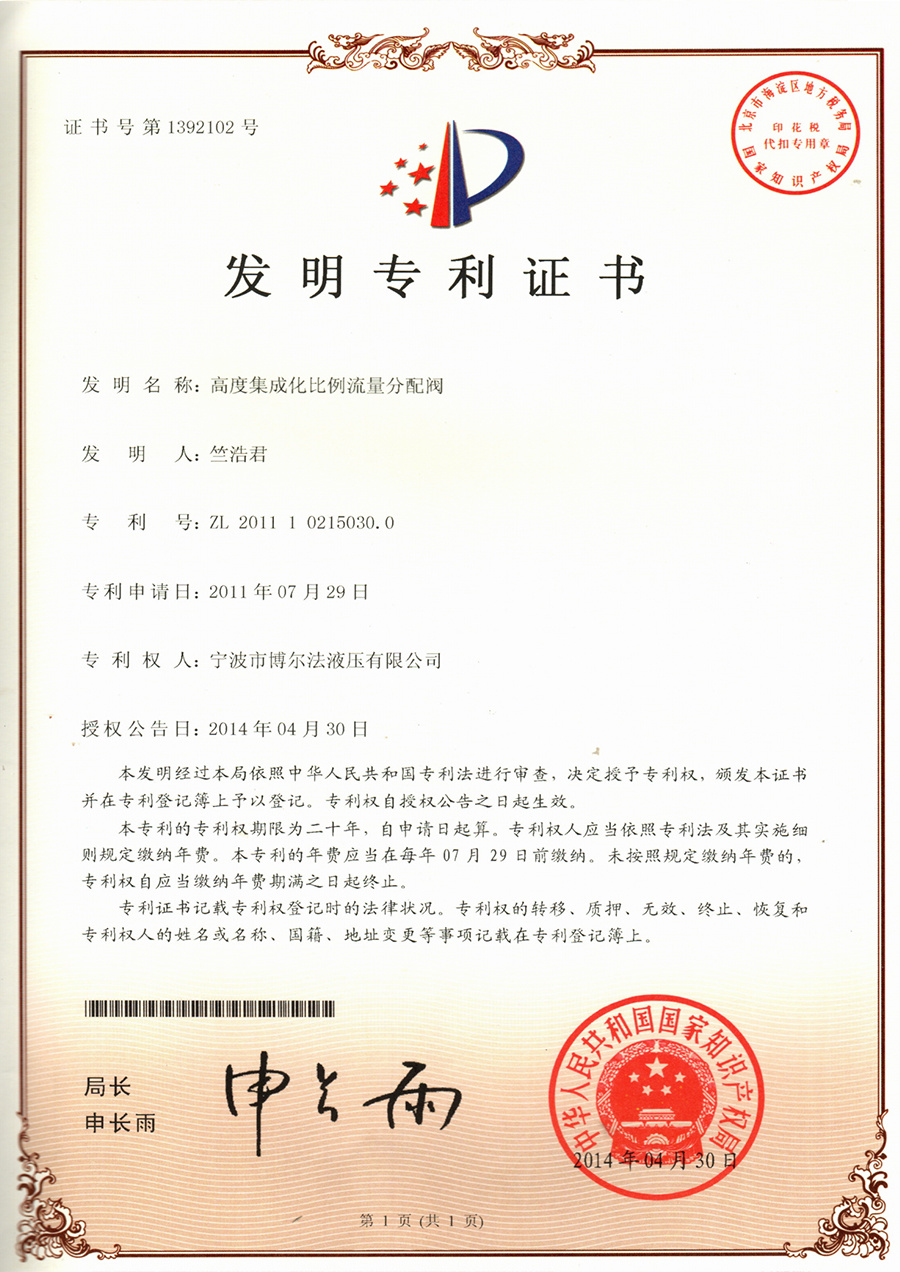 高密度集成化比例流量分配阀